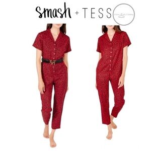 Smash + Tess Roxy Roaring Red Romper Size XS